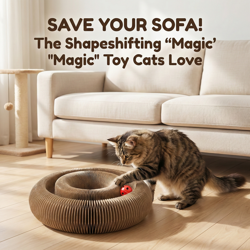 Save Your Sofa! The "Shapeshifting" Magic Accordion Cat Scratcher Your Cat Will Obsess Over.