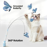 Interactive Elastic Butterfly Cat Wand Toy - Premium Teaser Wand for Cats - silvia-therhond