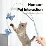 Interactive Elastic Butterfly Cat Wand Toy - Premium Teaser Wand for Cats - silvia-therhond