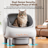 open top self cleaning litter box