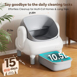 open top self cleaning litter box