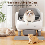 open top self cleaning litter box
