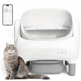 open top self cleaning litter box