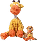 Indestructible Giraffe Plush Dog Toy - Chew Proof Squeaky Toy for Teething - silvia-therhond