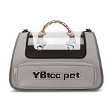 Sturdy Cat Carrier - Transparent Soft Sided Dog Carrier & Travel Pet Pack - therhond