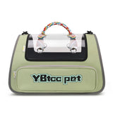 Sturdy Cat Carrier - Transparent Soft Sided Dog Carrier & Travel Pet Pack - therhond