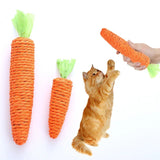 Natural Paper String Carrot Pet Toy - Durable Carrot Dog Toy & Cat Scratcher - silvia-therhond