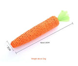 Natural Paper String Carrot Pet Toy - Durable Carrot Dog Toy & Cat Scratcher - silvia-therhond