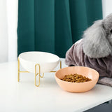 Non-Slip Ceramic Cat Bowl | Neck Protection Design