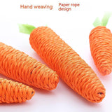 Natural Paper String Carrot Pet Toy - Durable Carrot Dog Toy & Cat Scratcher - silvia-therhond