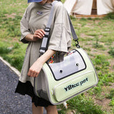 Sturdy Cat Carrier - Transparent Soft Sided Dog Carrier & Travel Pet Pack - therhond